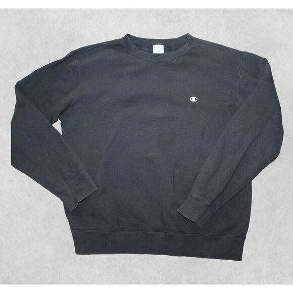 CHAMPION Retro Crewneck Sweatshirt in Black - Unisex XXL (Fits Smaller) - Picture 8 of 10